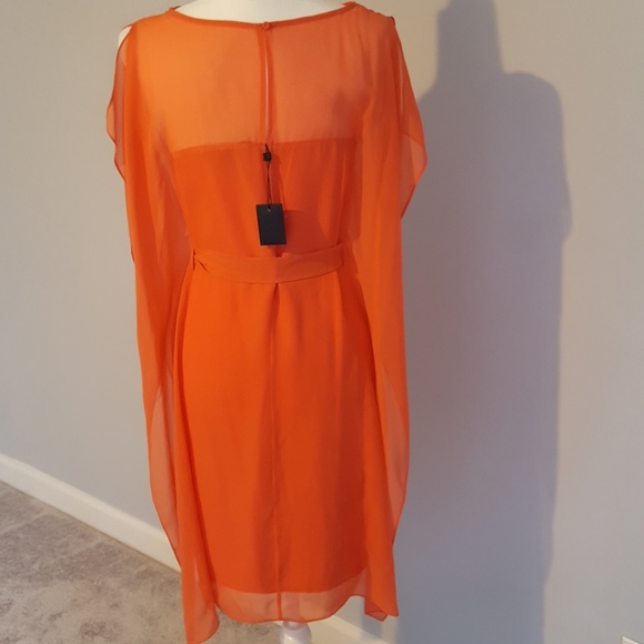 Never worn BCBGMaxazria Coral Belted Dress Size S - Picture 2 of 4